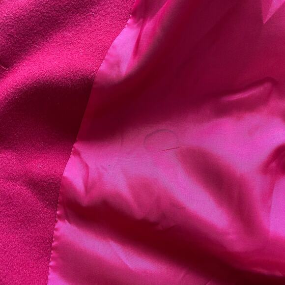 🔥Vintage 80s Fashion By Jill USA Wool Blend Leather shoulder Classic Overcoat - Picture 15 of 16